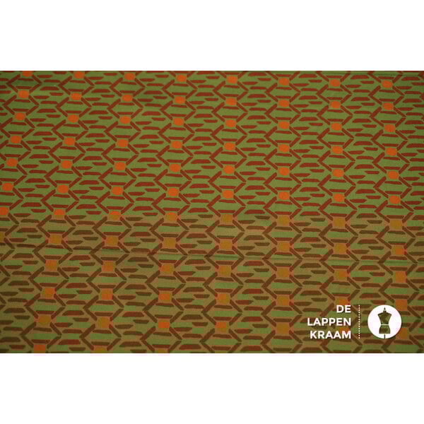 Terlenka stretch stof groen met brique