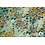 SALE Polyester stof lichtblauw met bloemetjes