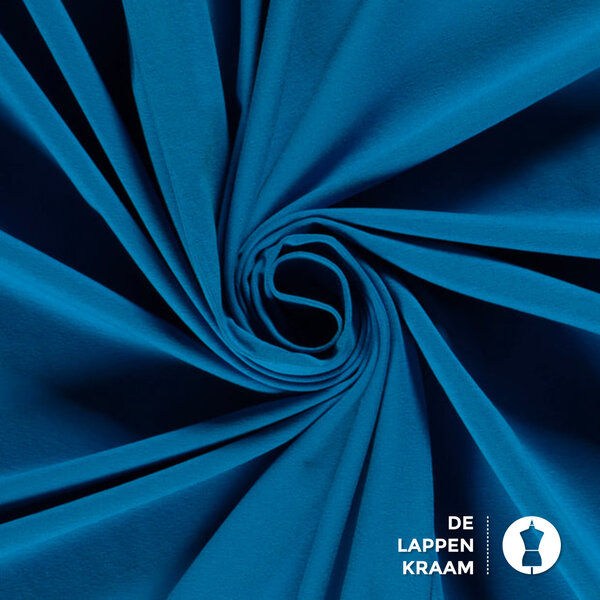 Katoenen tricot stof aqua
