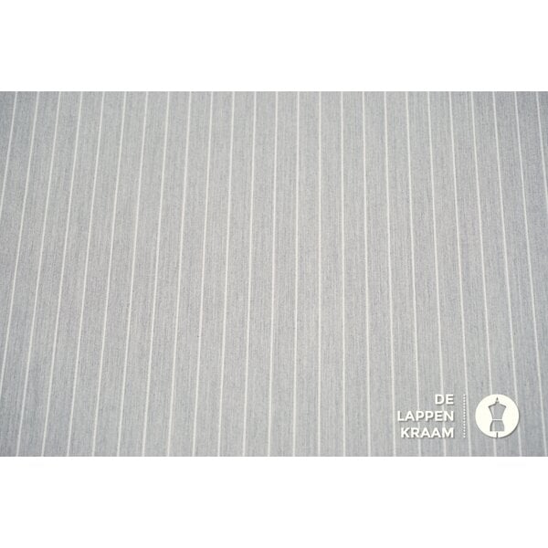 A la Ville Gabardine stretch stof lichtgrijs met streepje en lurex