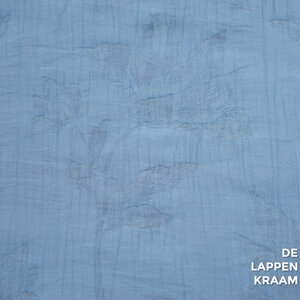 A la Ville Crinkle viscosemix lichtblauw met bloemen