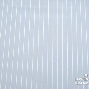 A la Ville Gabardine stretch lichtblauw met streepje en lurex