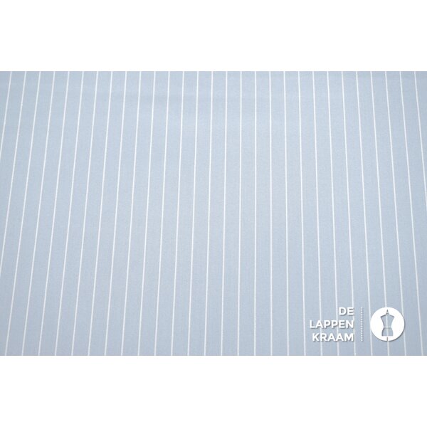 A la Ville Gabardine stretch stof lichtblauw met streepje en lurex