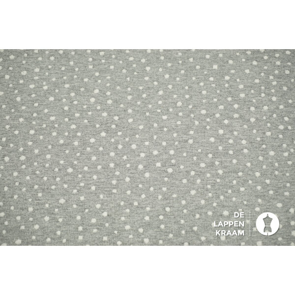 A la Ville French terry grijs met stipjes