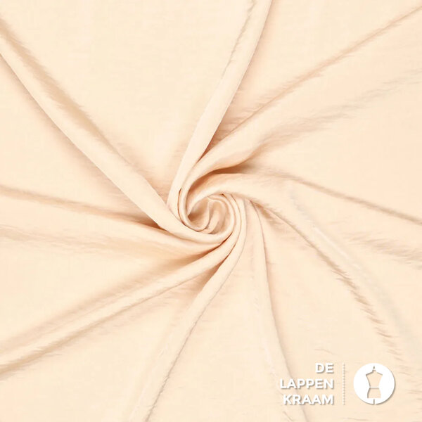 Wavy satin stof ecru
