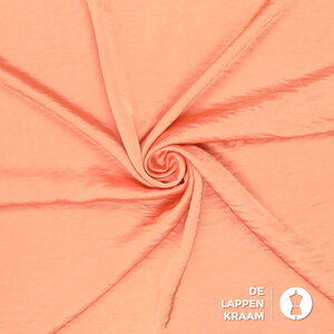  Wavy satin licht oranje