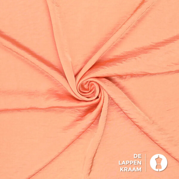 Wavy satin licht oranje
