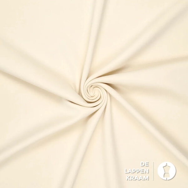 Scuba tricot stof ecru