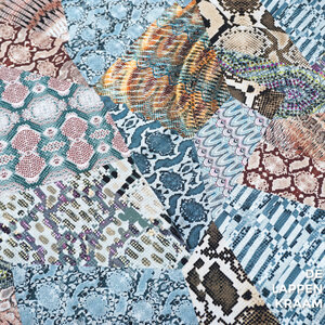  Tricot met slangenprint patchwork