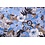Viscose stof met blauwe bloemenprint