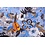 Viscose stof met blauwe bloemenprint