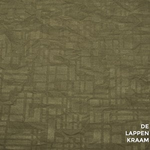  Coupon 59 Viscose legergroen met doolhofprint 180 x 150 cm