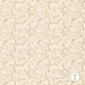  Jacquard ecru met gouden bloemen