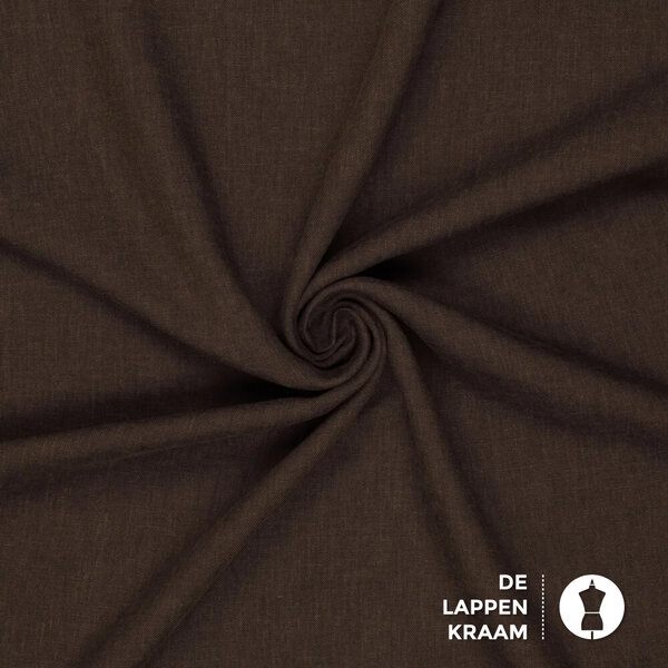 Lyocell mix stof in bruin