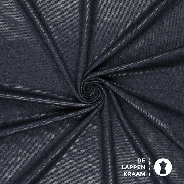 Punta in denimstijl donkerblauw met glans twill