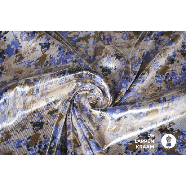 Coupon 652 Glanspolyester lila gevlekt 180 x 150 cm