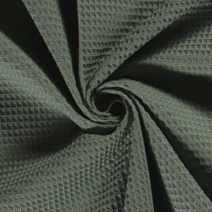 Basic Wafeldoek donker oud groen