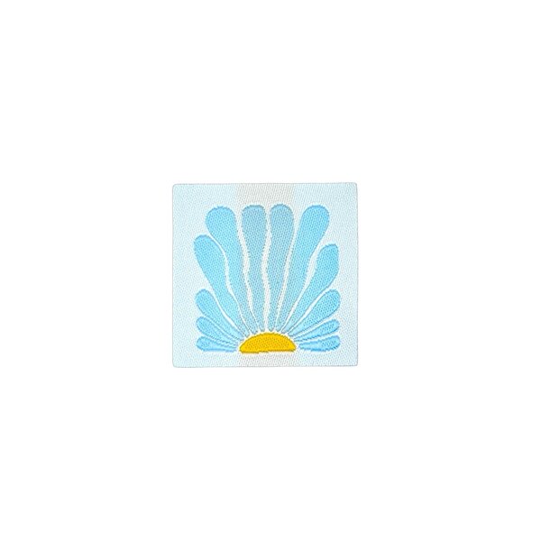 Loop&Label Label S met blauwe bloem