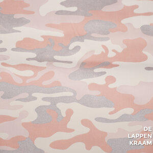 Katoen paper touch in roze legerpint