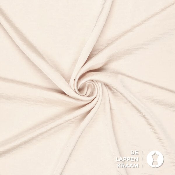 Wavy satin stof off white