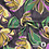 Viscose stretch stof grijs met geschilderde bloemen