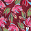 Viscose stretch stof bordeaux met geschilderde bloemen