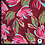 Viscose stretch stof bordeaux met geschilderde bloemen