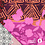 Viscose stretch met boho patchwork roze