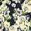 Viscose stretch satijn donkerblauw met bloemen