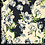 Viscose stretch satijn donkerblauw met bloemen