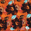 Viscose tricot stof met geschilderde bloemen brique