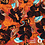 Viscose tricot stof met geschilderde bloemen brique
