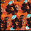 Viscose tricot stof met geschilderde bloemen brique