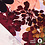 Viscose tricot met diverse bloemen lila