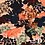 Viscose tricot stof met diverse bloemen zalmroze