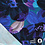 Viscose tricot stof met geschilderde bloemen petrol