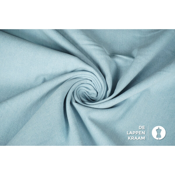 Basic Voorgewassen denim met stretch ijsblauw