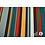 Polyester stretch crepe stof blauw en geel gestreept