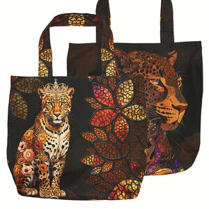  Canvas Paneel voor tas met panter
