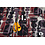 Viscose tricot stof met abstracte cirkels