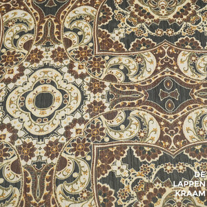  Chiffon met lurex in bruine mandala dessin