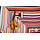 Zijdezachte polyester voile stof met strependessin