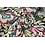 Travelstof met kleurrijke bloemenprint