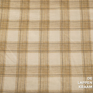  Linnenmix beige geruit