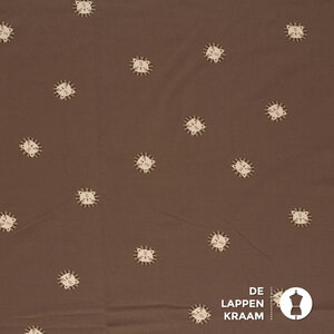  Tricot bruin met leeuwtjes