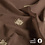 Tricot stof bruin met leeuwtjes