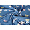 Denim stof met gekleurde hartjes