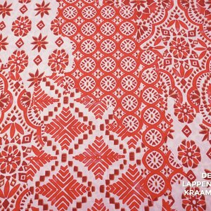 SALE Viscose met boho print in rood