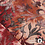 Ausbrenner tie dye stof bordeaux