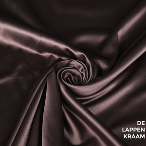 Basic Satijn met stretch chocoladebruin
